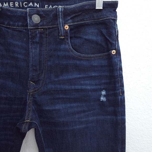 American Eagle Slim Taper Jeans Next Level Airflex Stretch Dark Wash 32 x 34 - Picture 4 of 14